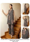 SET0196 Ladies Casual Wear Black Printed Cotton Cord Set Suppliers In India
